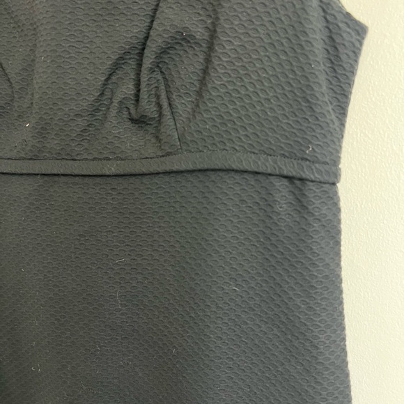 Vintage 60’s Lanz Black Textured Empire Waist Maxi Button Back Dress - Picture 3 of 6